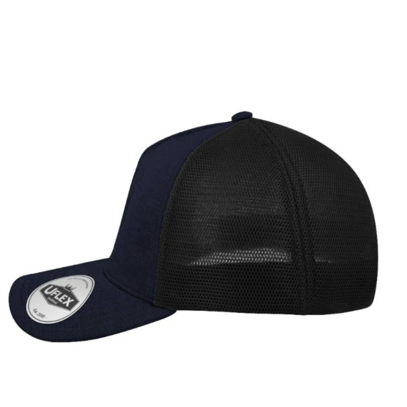 5 Panel RQ Trucker Cap 65% Polyester | 30% Cotton | 5% Spandex
Peak: Pre-Curved Peak
Polysnap

AVAILABLE NON BRANDED AND BRANDED.  CONTACT US FOR A QUOTE