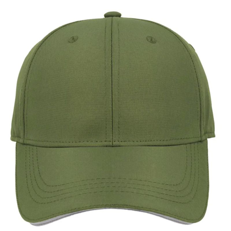 Sandwich Brushed Cotton Cap  6 Panel
Pre-Curved Peak
Self-Fabric Velcro Closure