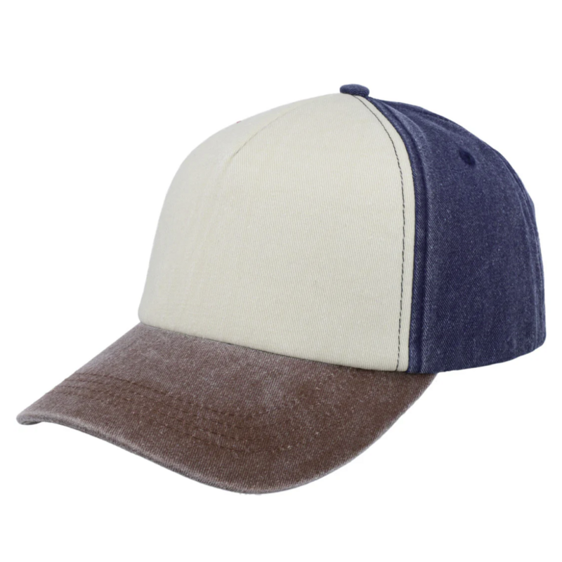 5 Panel Vintage Washed Cap 100% Cotton
Sunday fold buckle
Pre-curved peak

AVAILABLE NON BRANDED AND BRANDED.  CONTACT US FOR A QUOTE