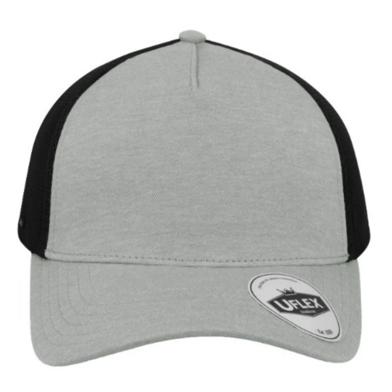 5 Panel RQ Trucker Cap 65% Polyester | 30% Cotton | 5% Spandex
Peak: Pre-Curved Peak
Polysnap

AVAILABLE NON BRANDED AND BRANDED.  CONTACT US FOR A QUOTE