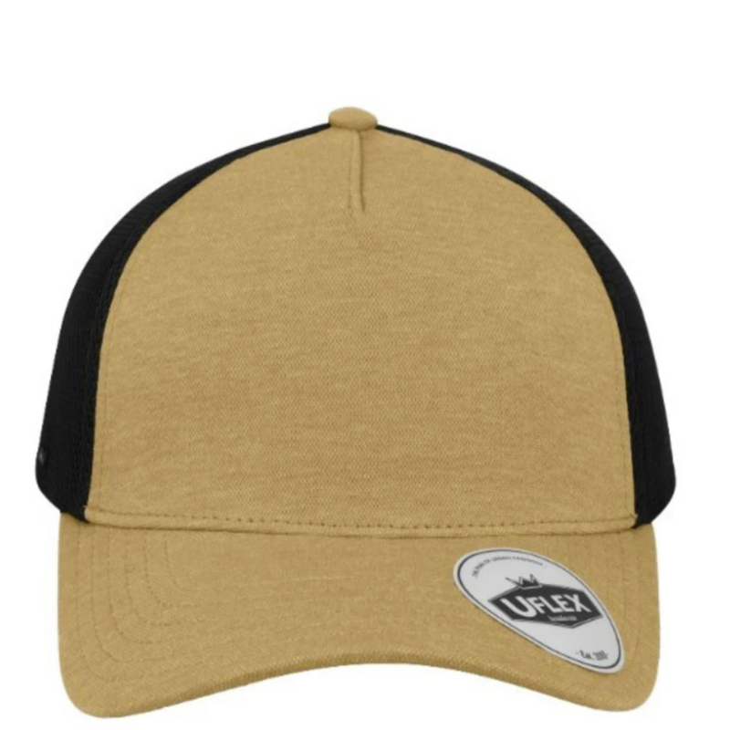 5 Panel RQ Trucker Cap 65% Polyester | 30% Cotton | 5% Spandex
Peak: Pre-Curved Peak
Polysnap

AVAILABLE NON BRANDED AND BRANDED.  CONTACT US FOR A QUOTE