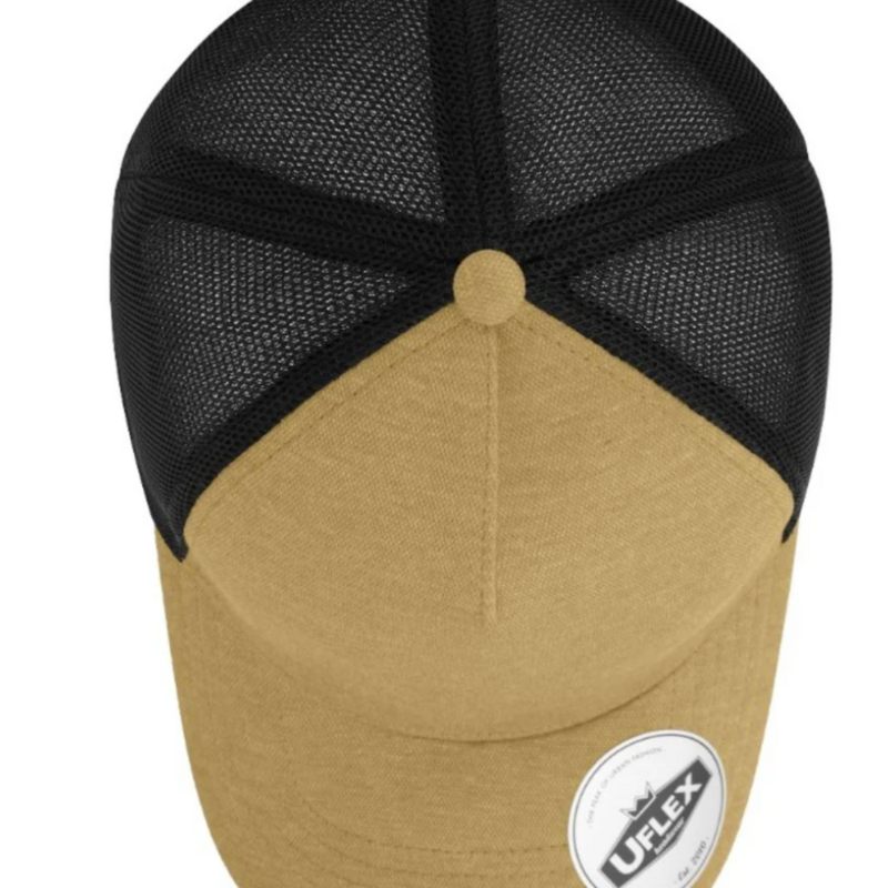 5 Panel RQ Trucker Cap 65% Polyester | 30% Cotton | 5% Spandex
Peak: Pre-Curved Peak
Polysnap

AVAILABLE NON BRANDED AND BRANDED.  CONTACT US FOR A QUOTE